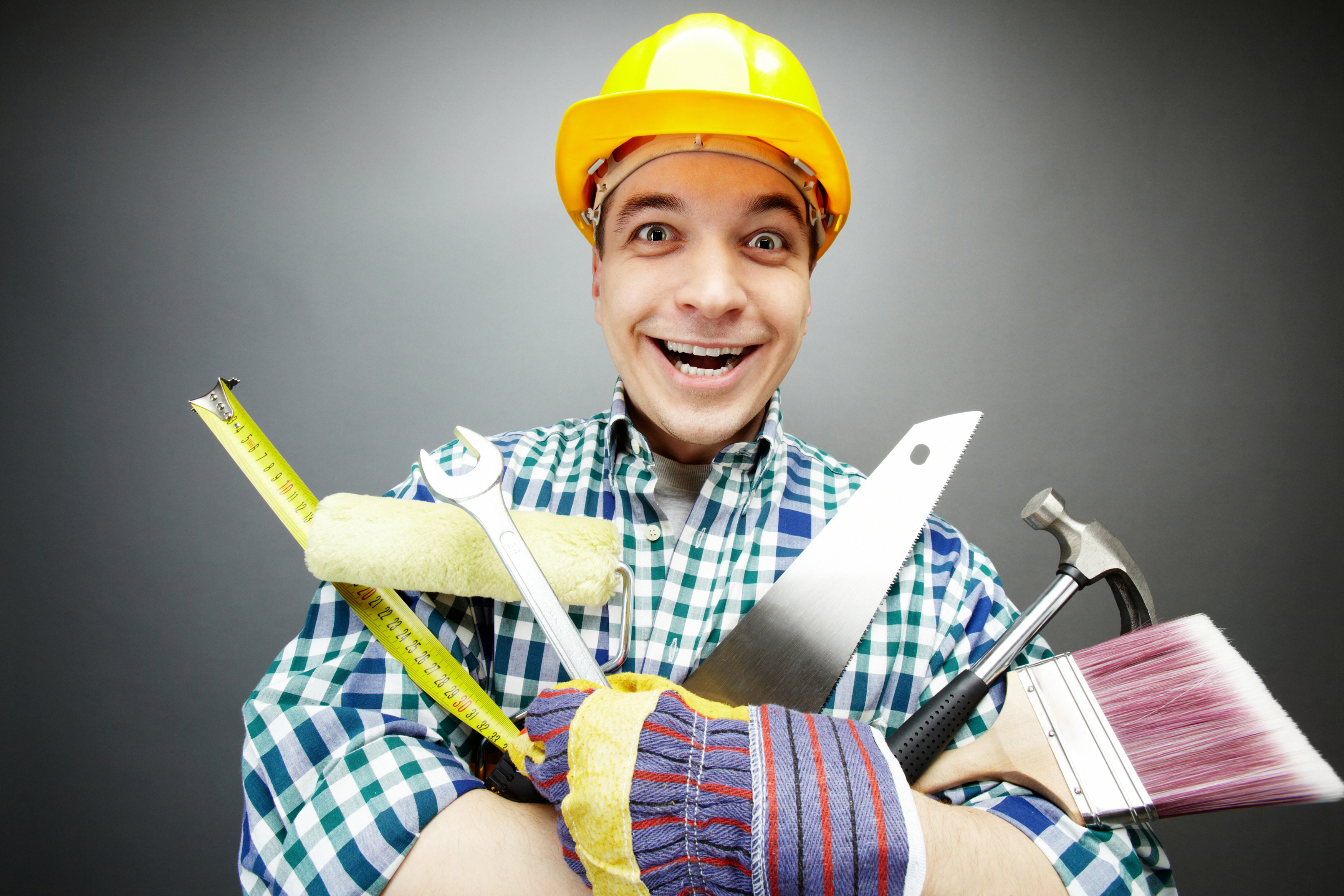 Repairman with tools